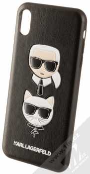 Karl Lagerfeld Karl and Choupette ochranný kryt s motivem pro Apple iPhone XS Max (KLHCI65KICKC) černá (black)