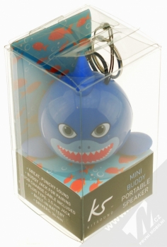 KitSound Mini Buddy Shark reproduktor pro mobilní telefon, mobil, smartphone - Žralok šedá (grey) krabička