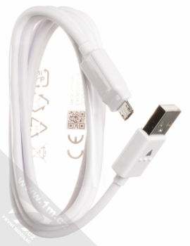 LG MCS-H06ED originální nabíječka s USB výstupem 9V/5V/1,8A + LG EAD62329704 originální USB kabel s microUSB konektorem bílá (white) USB kabel komplet