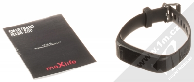 maXlife MXSB-200 chytrý fitness náramek se senzorem srdečního tepu černá (black) balení