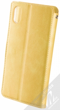 Molan Cano Issue Diary flipové pouzdro pro Apple iPhone XS Max zlatá (gold) zezadu