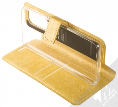 Molan Cano Issue Diary flipové pouzdro pro OnePlus Nord 2 5G zlatá (gold) stojánek
