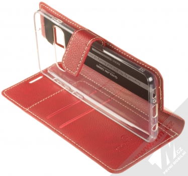 Molan Cano Issue Diary flipové pouzdro pro Samsung Galaxy S10 červená (red) stojánek