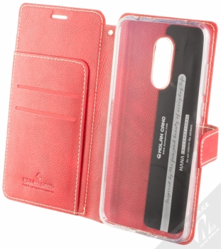 Molan Cano Issue Diary flipové pouzdro pro Xiaomi Redmi 5 Plus červená (red) otevřené