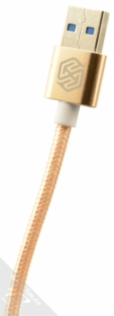 Nillkin Elite opletený USB 3.0 kabel s USB Type-C konektorem pro mobilní telefon, mobil, smartphone, tablet zlatá (gold) USB konektor