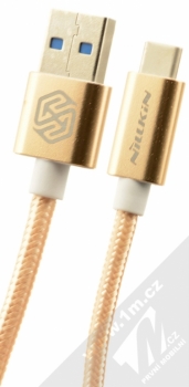 Nillkin Elite opletený USB 3.0 kabel s USB Type-C konektorem pro mobilní telefon, mobil, smartphone, tablet zlatá (gold)