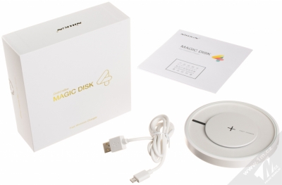Nillkin Magic Disk 4 základna rychlého bezdrátového Qi nabíjení pro mobilní telefon, mobil, smartphone bílá (white) balení