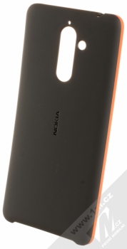 Nokia CC-506 Soft Touch Case originální ochranný kryt pro Nokia 7 Plus černá oranžová (black orange)