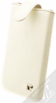 Pierre Cardin SLIM H10-10WT vertikální výsuvné kožené pouzdro bílá (white)