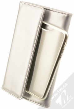 Puro Metal Duo pouzdro psaníčko a ochranný kryt pro Apple iPhone 6, iPhone 6S stříbrná (silver)