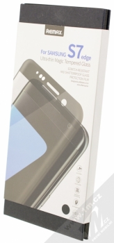 Remax Ultra-thin Magic Glass barevné ochranné tvrzené sklo pro Samsung Galaxy S7 Edge černá (black) krabička