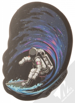 Samolepka Kosmonaut na surfu sjíždí gravitační vlnu 1