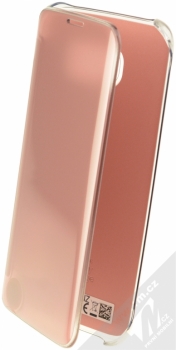 Samsung EF-ZG935CZ Clear View Cover originální flipové pouzdro pro Samsung Galaxy S7 Edge růžově zlatá (rose gold)