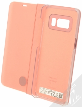 Samsung EF-ZG950CP Clear View Standing Cover originální flipové pouzdro pro Samsung Galaxy S8 růžová (pink) otevřené
