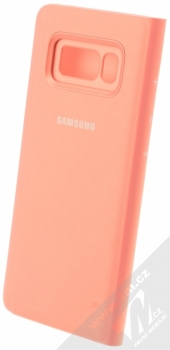 Samsung EF-ZG950CP Clear View Standing Cover originální flipové pouzdro pro Samsung Galaxy S8 růžová (pink) zezadu