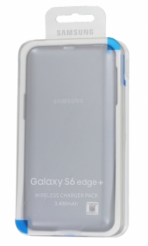 Samsung EP-TG928BS ochranný kryt se záložní baterií 3400mAh a bezdrátovým Qi nabíjením telefonu Samsung Galaxy S6 Edge+ Plus stříbrná (silver)