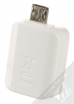 Samsung USB Connector originální OTG redukce z microUSB konektoru na USB port bílá (white) zezadu