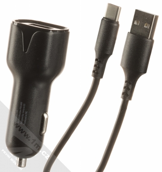 Setty UCCwTUC nabíječka do auta s USB výstupem 3A a USB kabel s USB Type-C konektorem černá (black)