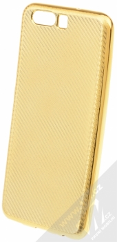 Sligo Elegance Carbon TPU pokovený ochranný kryt pro Huawei P10 zlatá (gold)