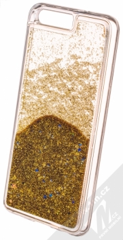 Sligo Liquid Glitter Full ochranný kryt s přesýpacím efektem třpytek pro Huawei P10 zlatá (gold) animace 5