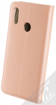 Sligo Smart Magnet flipové pouzdro pro Huawei P Smart (2019) růžově zlatá (rose gold) zezadu