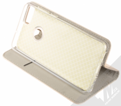 Sligo Smart Magnet flipové pouzdro pro Huawei P Smart zlatá (gold) stojánek