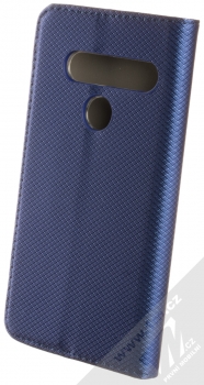 Sligo Smart Magnet flipové pouzdro pro LG G8s ThinQ tmavě modrá (dark blue) zezadu