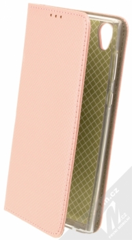 Sligo Smart Magnet flipové pouzdro pro Sony Xperia L1 růžově zlatá (rose gold)