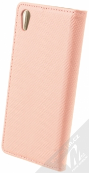 Sligo Smart Magnet flipové pouzdro pro Sony Xperia XA1 růžově zlatá (rose gold) zezadu