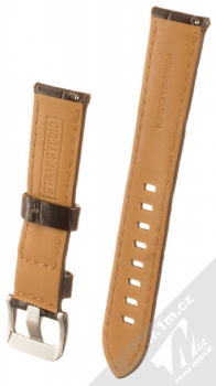 Strap Studio Urban Lux kožený pásek na zápěstí pro Samsung Galaxy Watch 46mm, Gear S3 tmavě hnědá (dark brown) zezadu