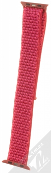 Tactical Nylon Strap textilní pásek na zápěstí pro Apple Watch 42mm, Watch 44mm červená (red) zezadu