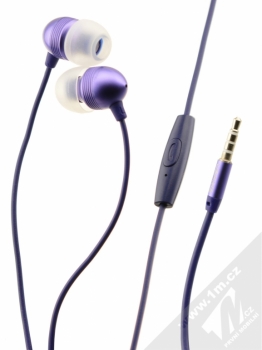 USAMS EP-8 sluchátka s mikrofonem a ovladačem fialová (purple)