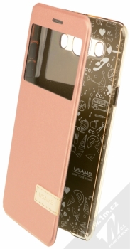 USAMS Muge flipové pouzdro pro Samsung Galaxy J7 (2016) růžově zlatá (rose gold)