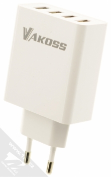 Vakoss TP-1880UW Multi-Port nabíječka do sítě s 4x USB výstupem a proudem 4A pro mobilní telefon, mobil, smartphone, tablet bílá (white)