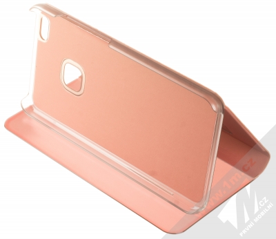 Vennus Clear View flipové pouzdro pro Huawei P10 Lite růžová (pink) stojánek