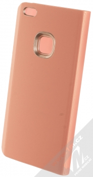 Vennus Clear View flipové pouzdro pro Huawei P10 Lite růžová (pink) zezadu