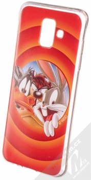 Warner Bros Looney Tunes 002 TPU ochranný silikonový kryt s motivem pro Samsung Galaxy A6 (2018) červená (red)