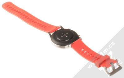 Xiaomi Amazfit GTR 42mm chytré hodinky červená (coral red) rozepnuté zezadu