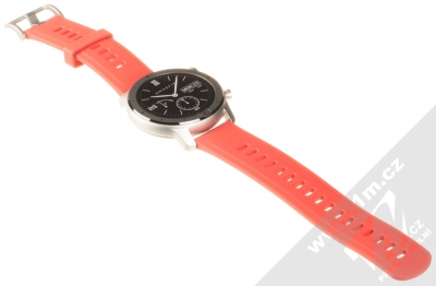 Xiaomi Amazfit GTR 42mm chytré hodinky červená (coral red) rozepnuté
