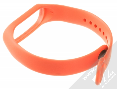 Xiaomi Strap silikonový pásek na zápěstí pro Xiaomi Mi Band 3 oranžová (orange) rozepnuté zezadu