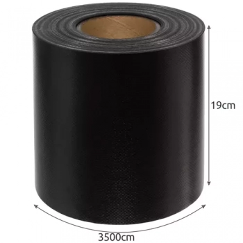 1Mcz Plotová páska, stínící textilie na oplocení 19cm x 35m 630g/m2 včetně 25ks spon tmavě šedá (antracit)