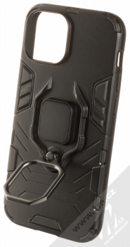 1Mcz Armor Ring odolný ochranný kryt s držákem na prst pro Apple iPhone 13 mini černá (black) držák