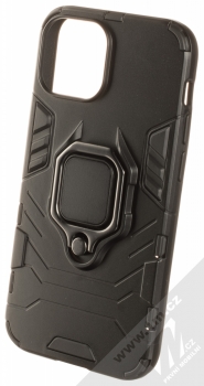 1Mcz Armor Ring odolný ochranný kryt s držákem na prst pro Apple iPhone 13 mini černá (black)