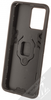 1Mcz Armor Ring odolný ochranný kryt s držákem na prst pro Realme 8, Realme 8 Pro černá (black) zepředu