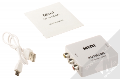 1Mcz AV adaptér z CINCH na HDMI konektor bílá (white) balení