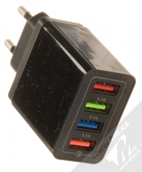 1Mcz BK-382 nabíječka do sítě s 4x USB výstupy 3.5A černá (black) USB výstupy