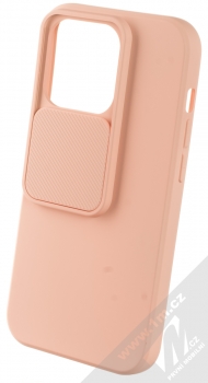 1Mcz CamShield Soft ochranný kryt pro Apple iPhone 14 Pro lososově růžová (salmon pink) otevřené