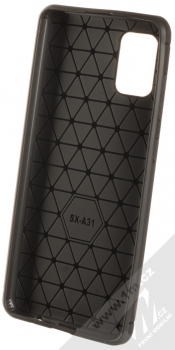 1Mcz Carbon TPU ochranný kryt pro Samsung Galaxy A31 černá (black) zepředu