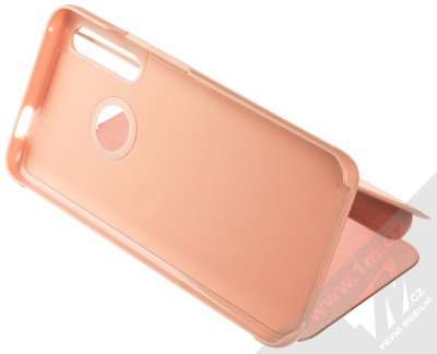 1Mcz Clear View flipové pouzdro pro Huawei P Smart Z, Honor 9X růžová (pink) stojánek