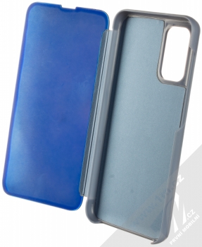 1Mcz Clear View flipové pouzdro pro Samsung Galaxy A13 4G modrá (blue) otevřené